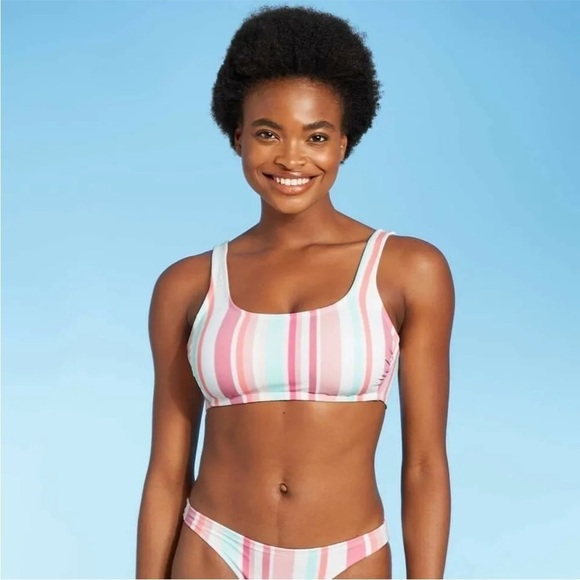 Xhilaration Juniors' Size D/DD Scoop Neck Bralette Bikini Top - Picture 1 of 7